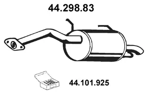 Silencieux arrière EBERSPÄCHER 44.298.83