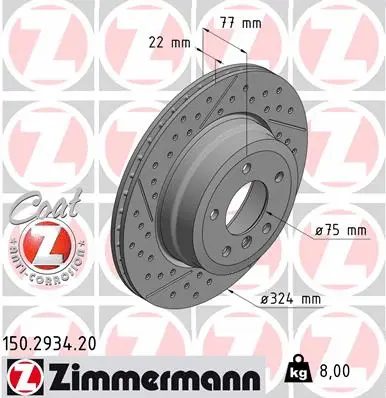 Disque de frein ZIMMERMANN 150.2934.20