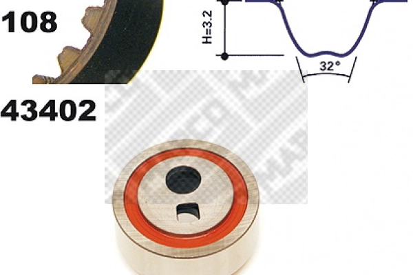 Kit de courroie crantée MAPCO 23402