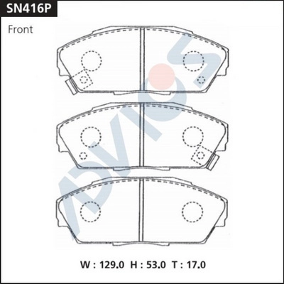 Kit de plaquettes de frein, frein à disque ADVICS SN416P