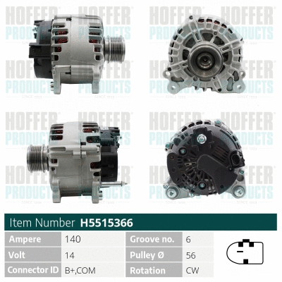 Alternateur HOFFER H5515366