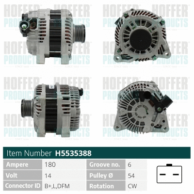 Alternateur HOFFER H5535388