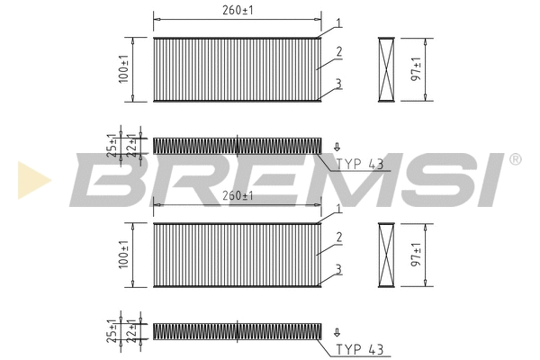 Filtre, air de l'habitacle BREMSI FC0938