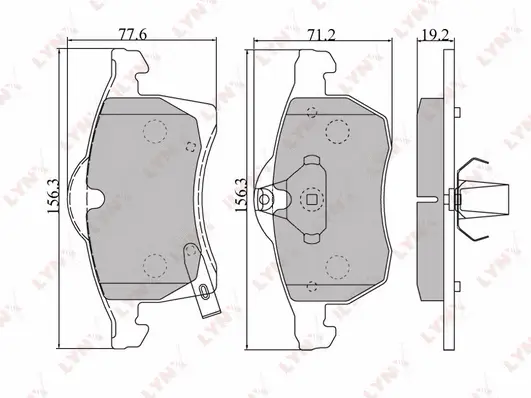 Kit de plaquettes de frein, frein à disque LYNXAUTO BD-5904