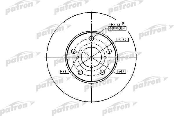 Disque de frein PATRON PBD4161