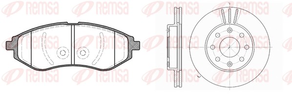 Kit de freins, frein à disques REMSA 8986.00