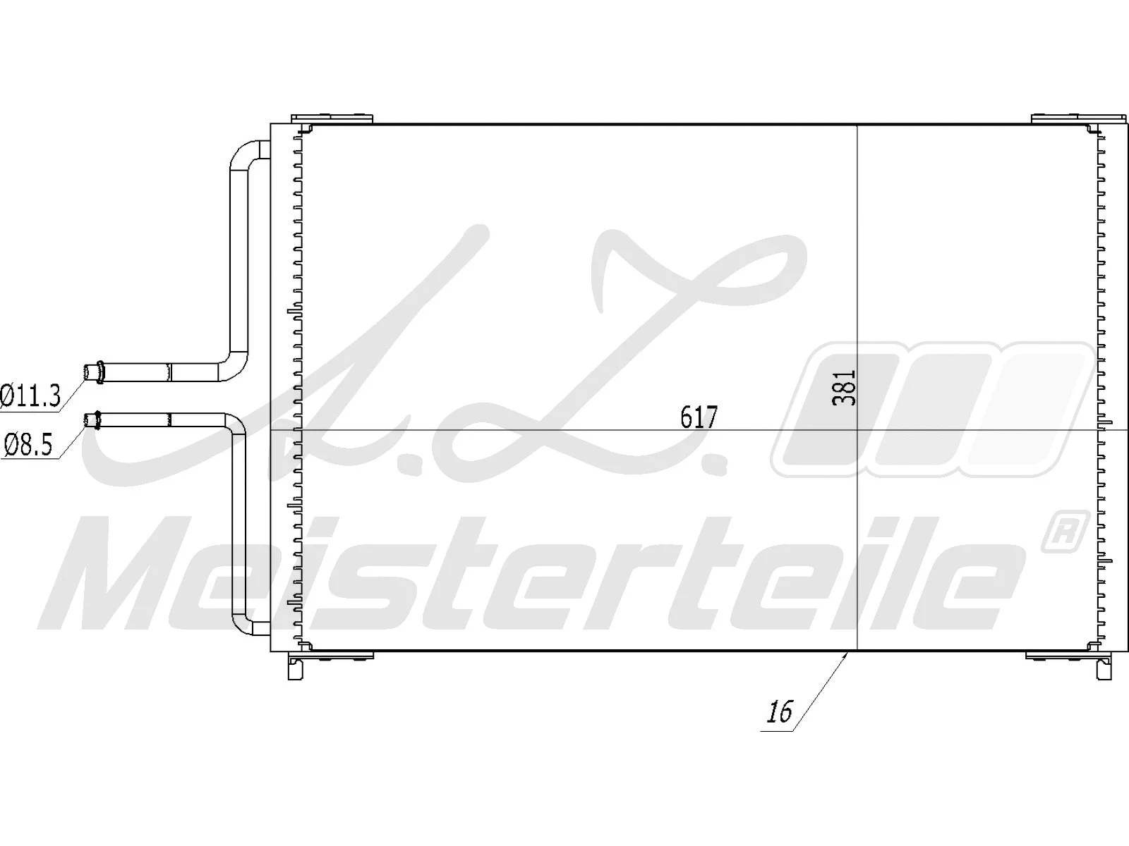 Condenseur, climatisation A.Z. Meisterteile AZMT-45-030-1363