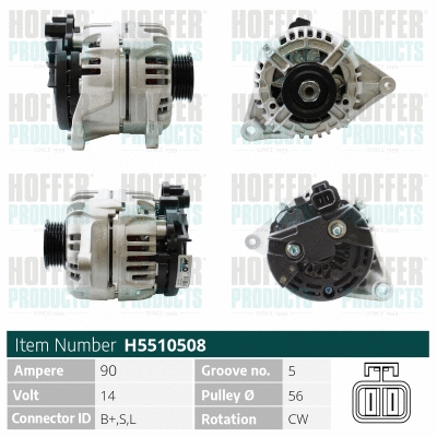 Alternateur HOFFER H5510508