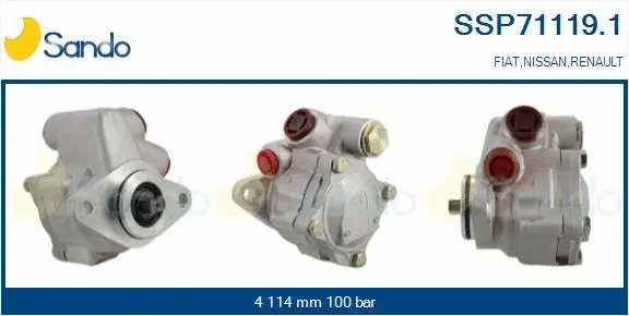 Pompe hydraulique, direction SANDO SSP71119.1