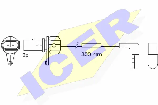 Contact d'avertissement, usure des plaquettes de frein ICER 610507 E C