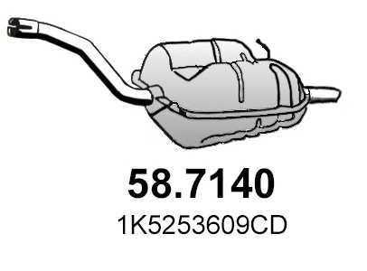 Silencieux arrière ASSO 58.7140