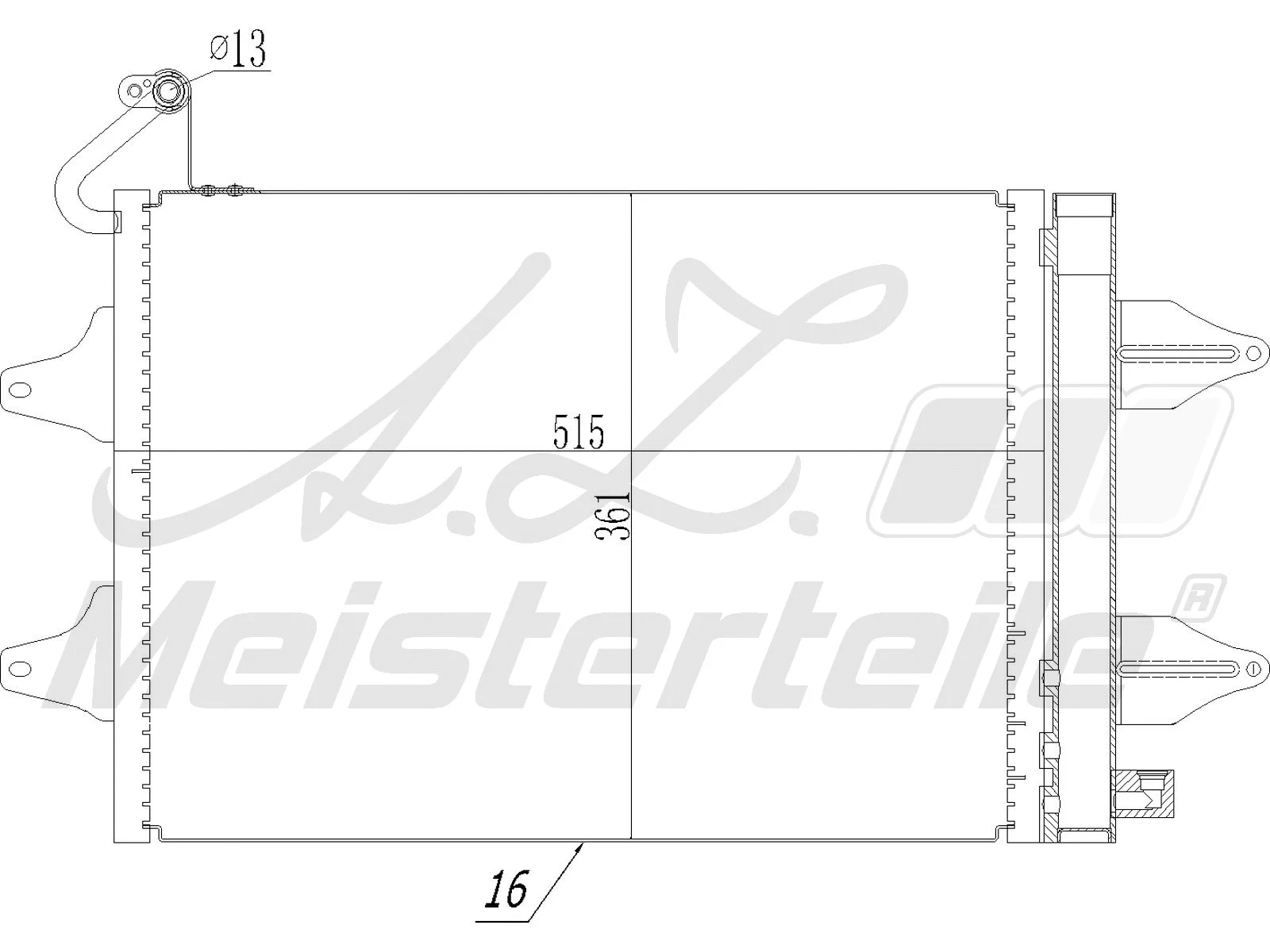 Condenseur, climatisation A.Z. Meisterteile AZMT-45-030-1057