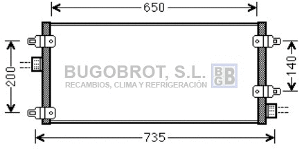 Condenseur, climatisation BUGOBROT 62-LC5095