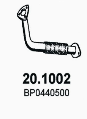 Tuyau d'échappement ASSO 20.1002