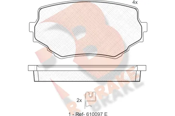 Kit de plaquettes de frein, frein à disque R BRAKE RB1319