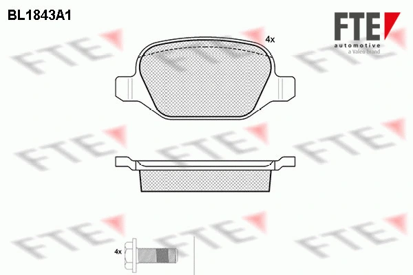 Kit de plaquettes de frein, frein à disque FTE 9010421