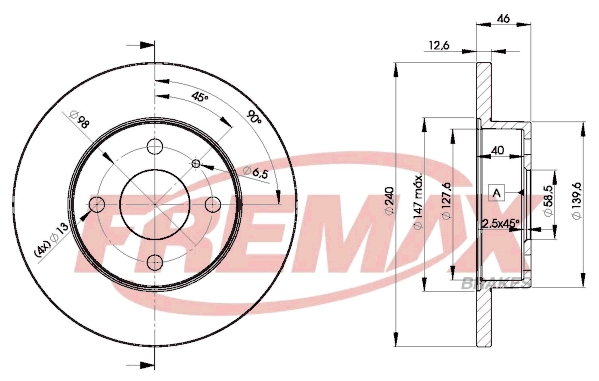 Disque de frein FREMAX BD-1453