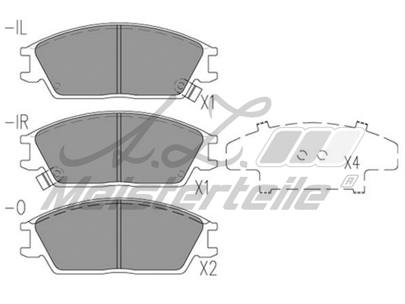 Kit de plaquettes de frein, frein à disque A.Z. Meisterteile AZMT-44-022-1493