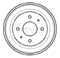 Tambour de frein BORG & BECK BBR7008