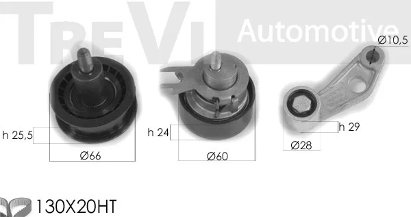 Kit de courroie crantée TREVI AUTOMOTIVE KD1256