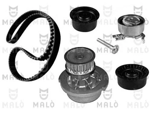 Pompe à eau + kit de courroie crantée AKRON-MALÒ 1555044