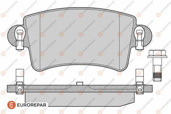 Kit de plaquettes de frein, frein à disque EUROREPAR 1617258980