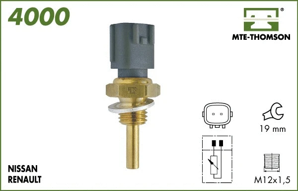 Sonde, température du liquide de refroidissement MTE-THOMSON 4000