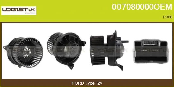 Pulseur d'air habitacle LGK 007080000OEM