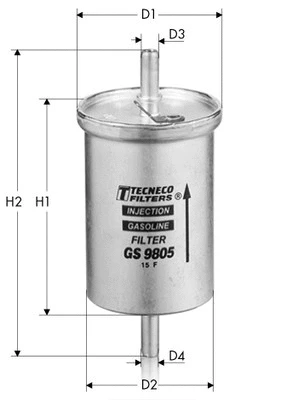 Filtre à carburant TECNECO FILTERS GS9805