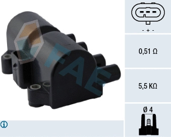 Bobine d'allumage FAE 80317