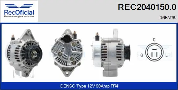 Alternateur RECOFICIAL REC2040150.0