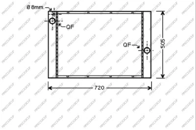 Radiateur, refroidissement du moteur PRASCO BM046R004