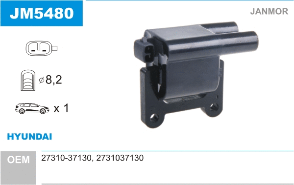 Bobine d'allumage JANMOR JM5480