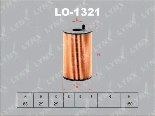 Filtre à huile LYNXAUTO LO-1321