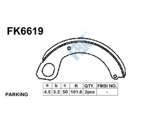 Jeu de mâchoires de frein FBK FK6619