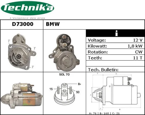 Démarreur Technika D73000