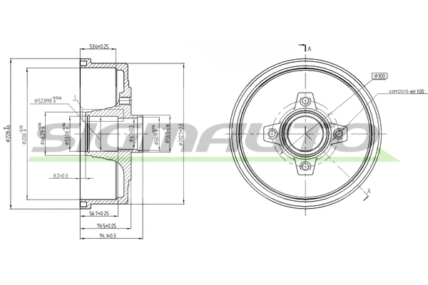 Tambour de frein SIGMAUTO DR5601