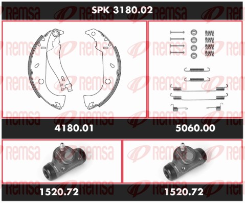 Kit de freins, freins à tambours REMSA SPK 3180.02