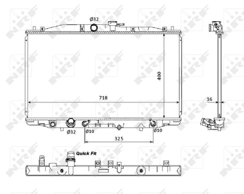 Radiateur, refroidissement du moteur NRF 53393
