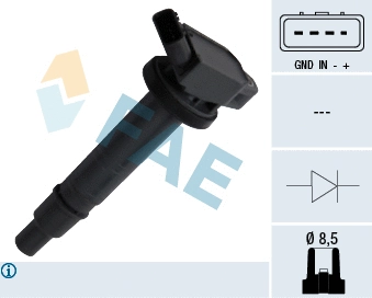 Bobine d'allumage FAE 80301