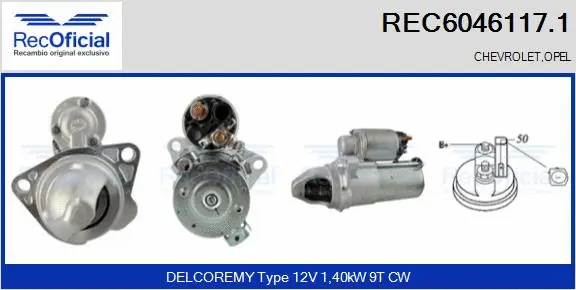 Démarreur RECOFICIAL REC6046117.1
