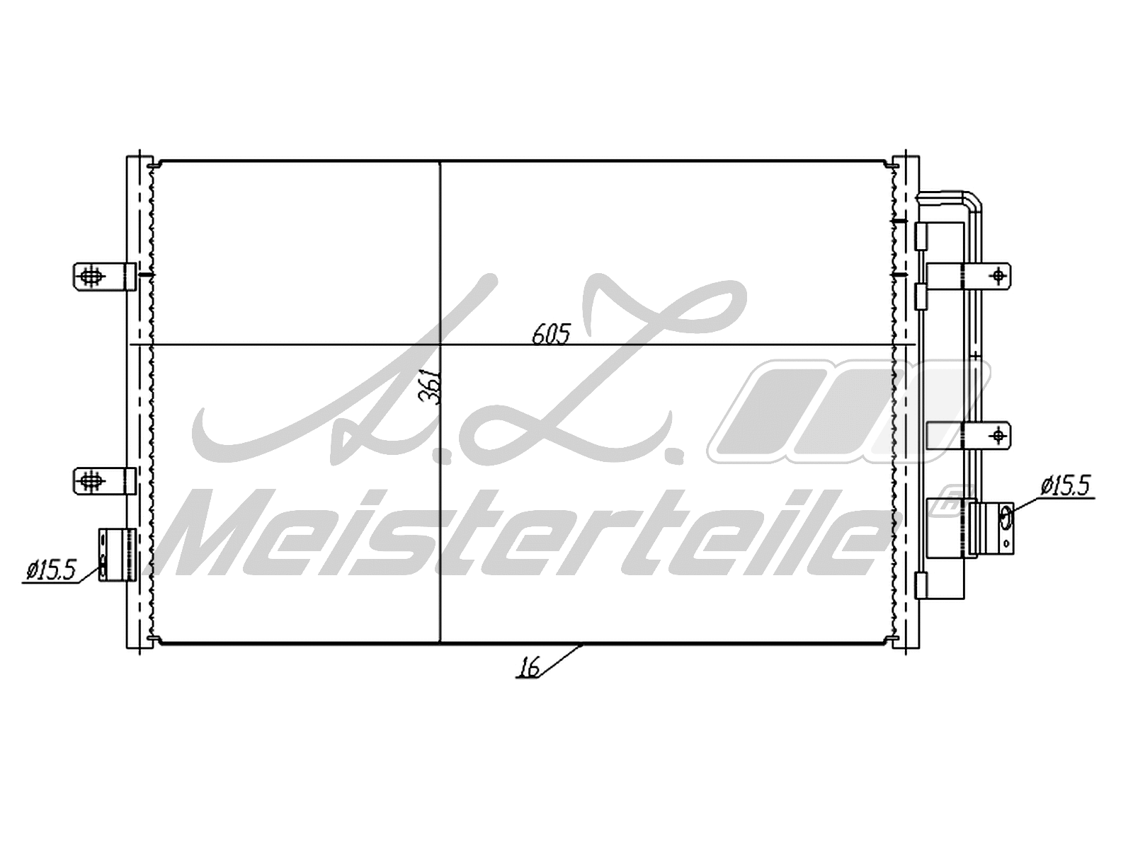 Condenseur, climatisation A.Z. Meisterteile AZMT-45-030-1676