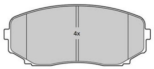 Kit de plaquettes de frein, frein à disque FREMAX FBP-1841