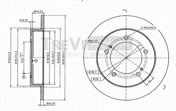 Disque de frein TREVI AUTOMOTIVE BD1020