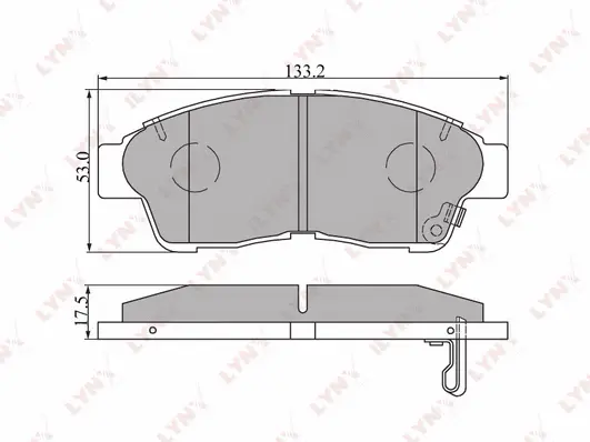 Kit de plaquettes de frein, frein à disque LYNXAUTO BD-7516