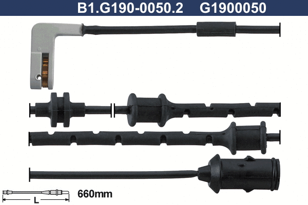 Contact d'avertissement, usure des plaquettes de frein GALFER B1.G190-0050.2