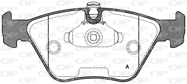Kit de plaquettes de frein, frein à disque OPEN PARTS BPA0270.25