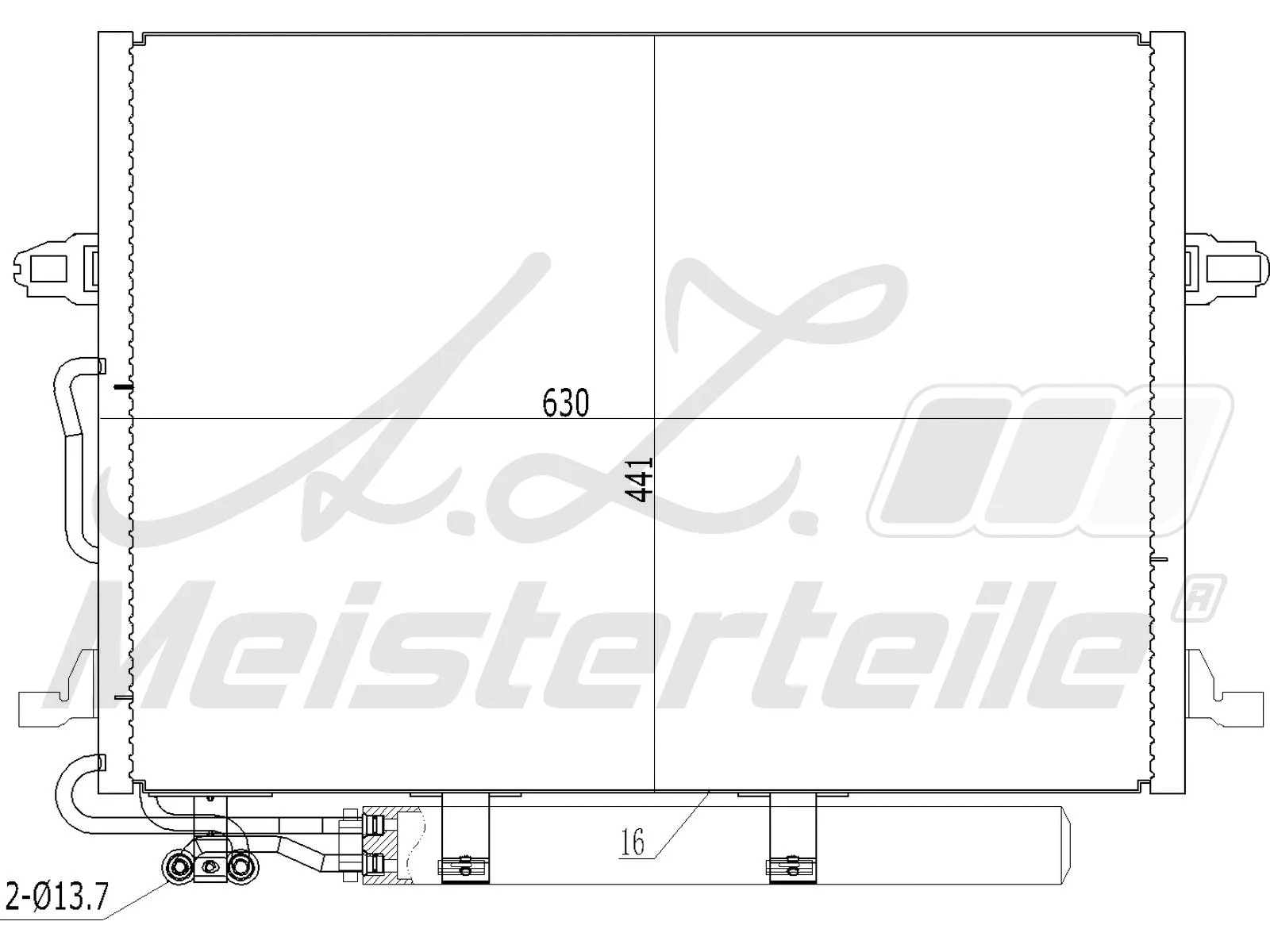 Condenseur, climatisation A.Z. Meisterteile AZMT-45-030-1080