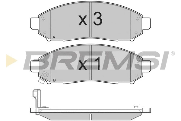Kit de plaquettes de frein, frein à disque BREMSI BP3256