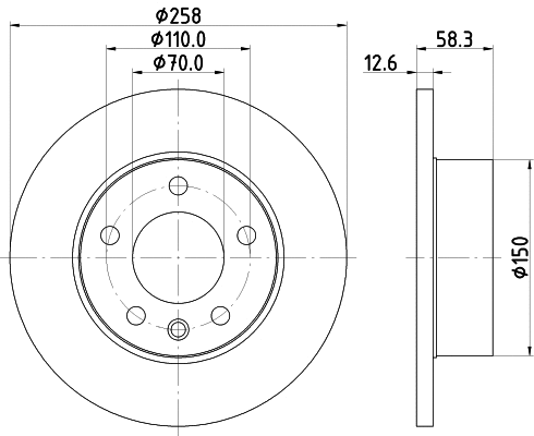 Disque de frein PAGID 52405